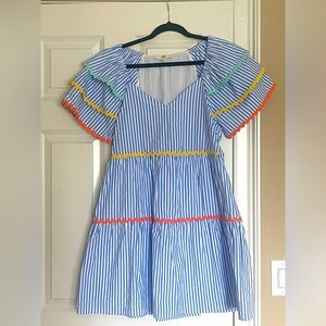 Cute Entro dress with brightly colored ric rac. Never worn. Knee length